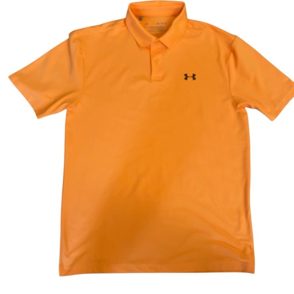 Under Armour Men's Orange Athletic Polo - Picture 1 of 6